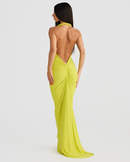 Luna Dress - Chartreuse